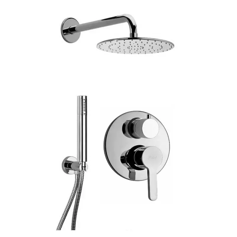Conjunto de ducha completo con rociador de acero de 250 mm de espesor Paini Arena KITARENA4 Must-Have