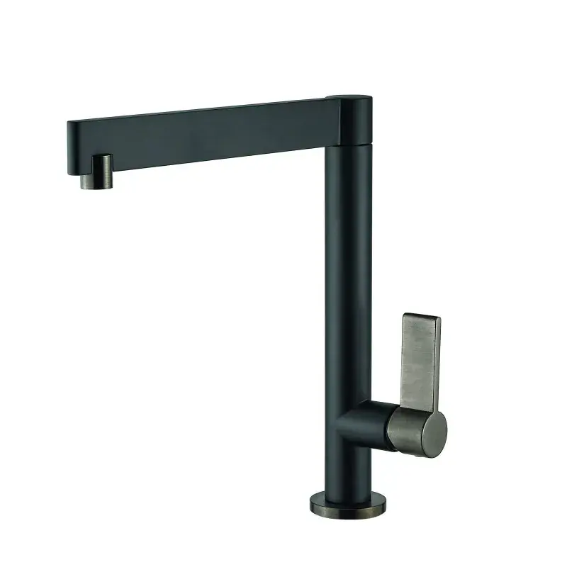 Compra Adesso Mezclador monomando de fregadero de cocina con acabado PVD negro mate y antracita Webert D920865724