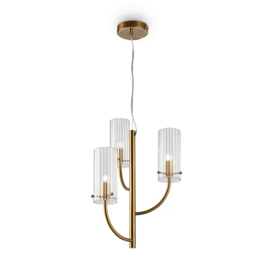 Promozione Maytoni Arco lampada a sospensione con 3 paralumi in vetro