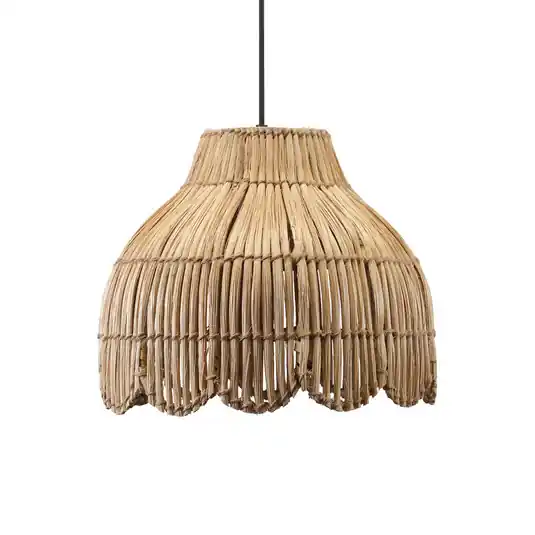 PR Home lampada a sospensione da esterno Pia in fibra naturale, cavo con spina Saldi