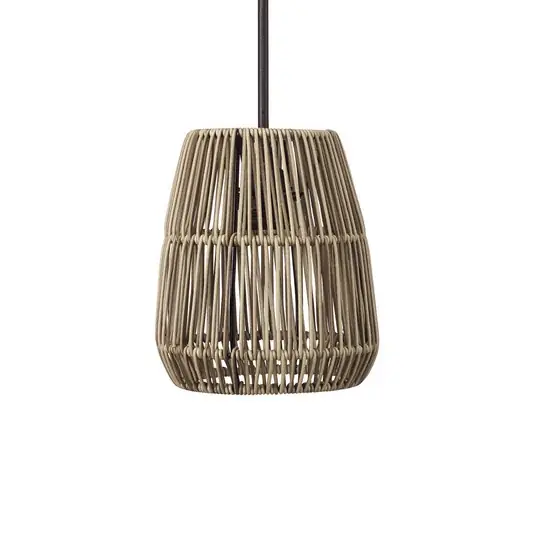 Occasione Imperdibile PR Home Lampada a sospensione Saigon, effetto rattan, grigio, Ø 18 cm