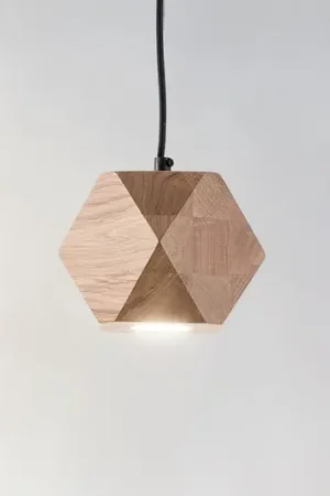 Ultima Occasione Envostar Peach Puff sospesa poliedro legno 1 luce