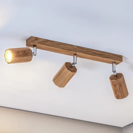 Envostar Peach Puff applique legno ottagono 3 luci Spedito Oggi