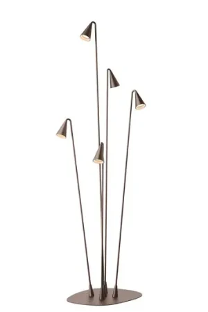 Lampada da terra da esterno a LED Brisa, a 5 luci, marrone opaco Affare