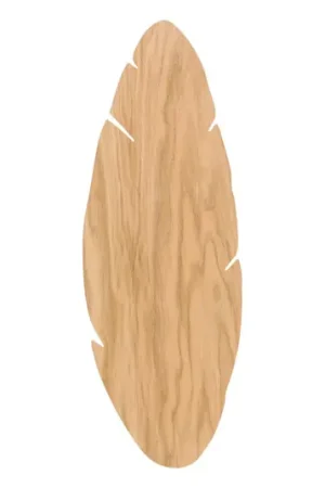 Envostar applique Lehti, a forma di foglia, legno chiaro, 51 x 18 cm Economico