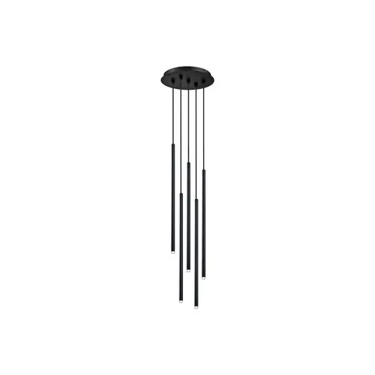 Lampada a sospensione Zenia LED, nero opaco, a 5 luci Saldi