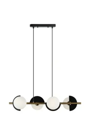 A Buon Prezzo Lampada a sospensione Darcy, nero/bronzo, a 4 luci