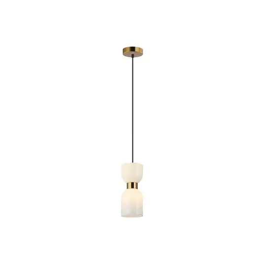Subito Disponibile Lampada a sospensione Memory, vetro, bronzo/bianco