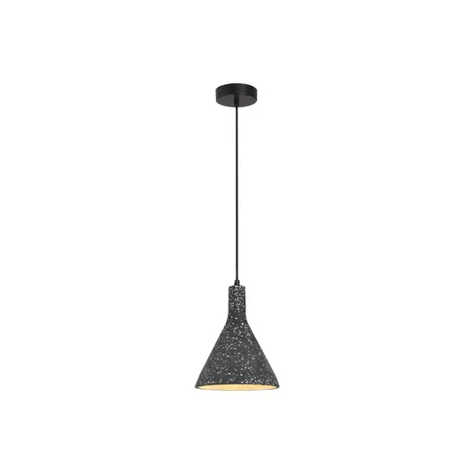 Direttamente Dal Produttore Lampada a sospensione Dot, cemento, nero