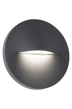 Applique da esterno a LED Vita, grigio scuro, Ø 14 cm Spedizione Espresso