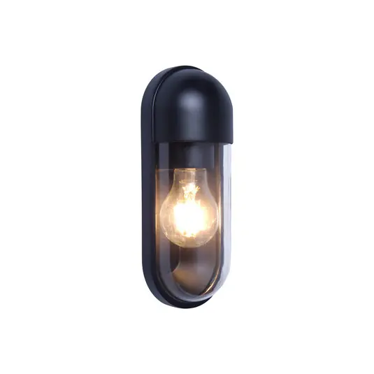 Applique da esterno Cap, nero, altezza 24 cm Ultime Pezzi