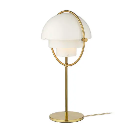 Lampada da tavolo Gubi Lite, altezza 50 cm, ottone/bianco Compra Online
