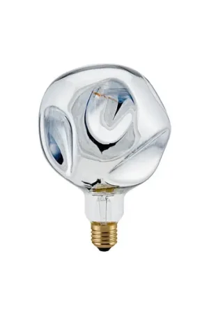 Consegna Rapida Lampadina LED Giant Ball E27 4W 918 dimmerabile argento-metallo.