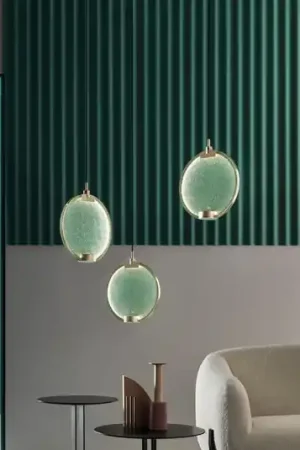 Pagamento Sicuro Lampada a sospensione Horo S3 LED, verde, 3 luci