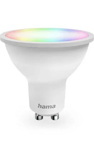 Hama Smart lampadina LED chiara GU10 WLAN Matter 4,9 W RGBW Reso Gratuito