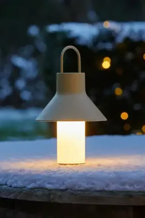 LOOM DESIGN Lampada da tavolo LED ricaricabile Shadow Small, beige, IP65 Compra Adesso