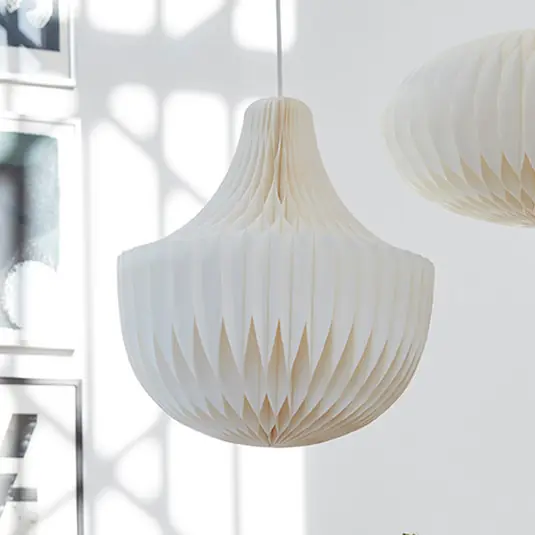 Must-Have PR Home lampada a sospensione Vicky, bianco, carta, Ø 40 cm, 3 x E14