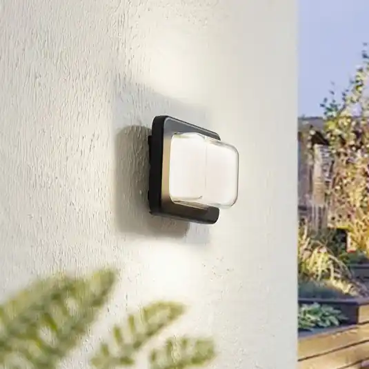 Lindby applique da esterni LED Sibara, antracite, angolare, IP54 Ultime Pezzi