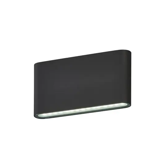 Spedizione Espresso Applique da esterno Scone LED, nero, larghezza 17,5 cm, a 2 luci.
