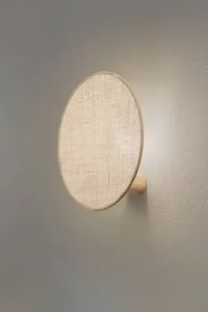 Di Tendenza Puls applique, paralume in iuta, marrone naturale, Ø 30 cm