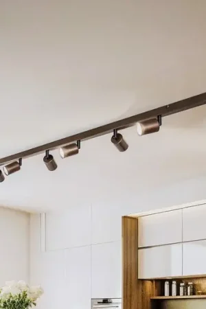 Economico Faretto da soffitto Top, regolabile, marrone, lineare a 8 luci