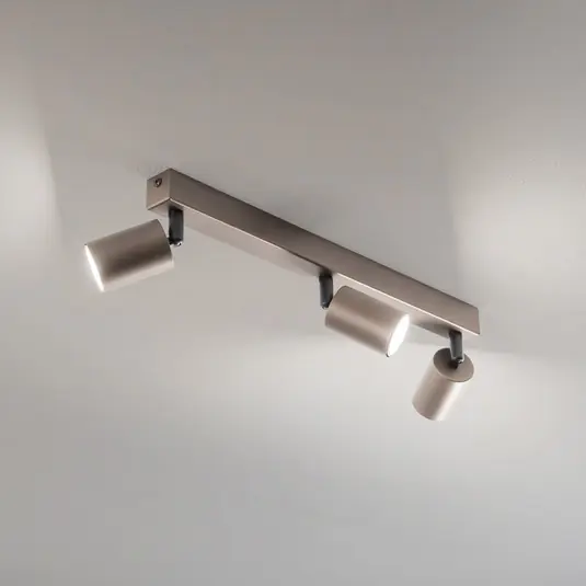 Faretto da soffitto Top, regolabile, marrone, lineare a 3 luci Spedizione Espresso