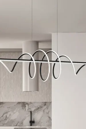 Affare Lampada LED a sospensione Twist, plastica nera, 30 W, lunghezza 110 cm