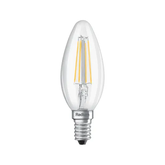Occasione Radium Lampadina a candela Essence, filamento, E14 4W, 827, 470lm