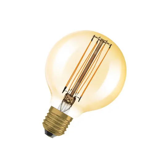 OSRAM LED Vintage 1906, G80, E27, 5,8 W, oro, 2.200 K, dimmerabile. Scelto Dai Clienti