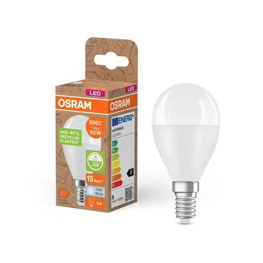 Direttamente Dal Produttore OSRAM LED Classic Star, a goccia, opaco, E14, 7,5 W, 4.000 K
