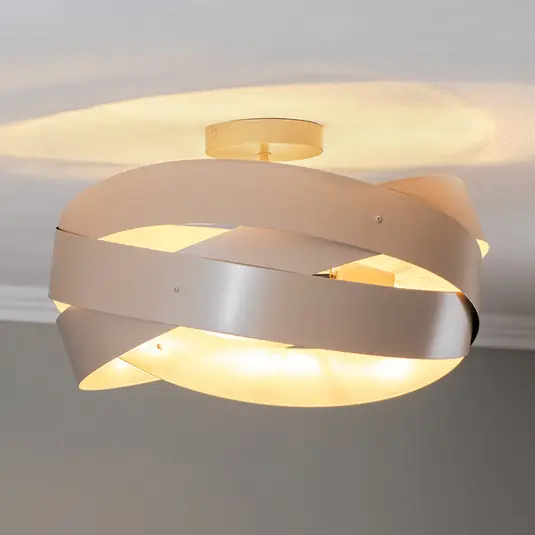 Quantità Limitata Euluna plafoniera Tornado, beige, Ø 50 cm