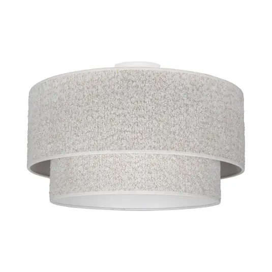 Euluna plafoniera Boucle, ecru, tessuto, Ø 45 cm, 1 luce Offerta Del Giorno