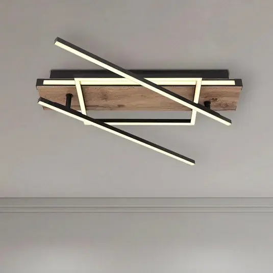 Super Prezzo Plafoniera Colli LED, larghezza 52 cm, legno scuro, legno