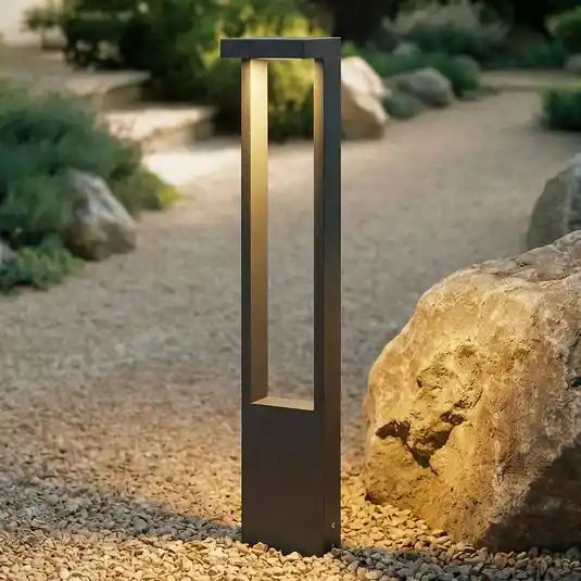 Lindby Lampione a LED Lonete, altezza 65 cm, antracite, IP65 Novità