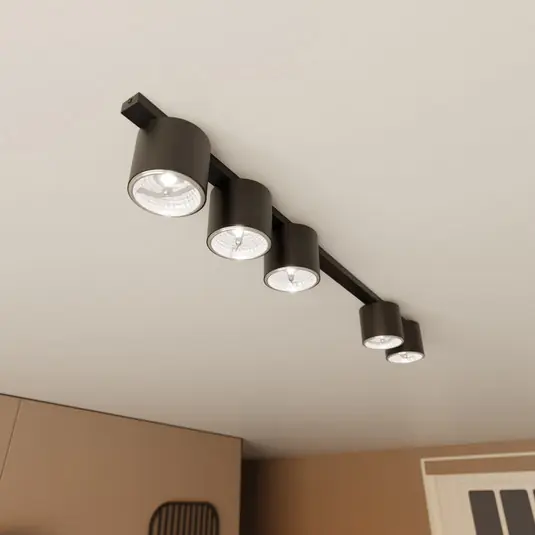 Soddisfatti O Rimborsati Plafoniere Nano, nero, a 5 luci, metallo