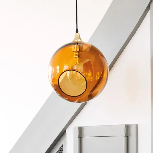 Ordina Subito Lampada a sospensione Ballroom XL, color ambra