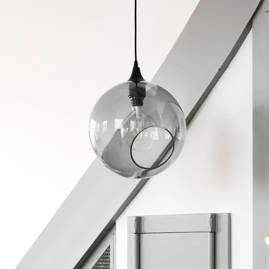 Pagamento Sicuro Lampada a sospensione Ballroom XL, grigio fumo