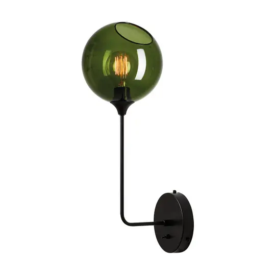 Esclusivo Ballroom Long applique, verde, vetro, soffiato a mano