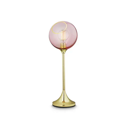 Lampada da tavolo Ballroom, rosa, vetro, soffiato a bocca, dimmerabile Prezzo Ridotto