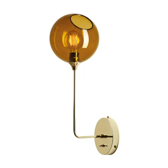 Prezzo Conveniente Ballroom Long applique, ambra, vetro, soffiato a bocca