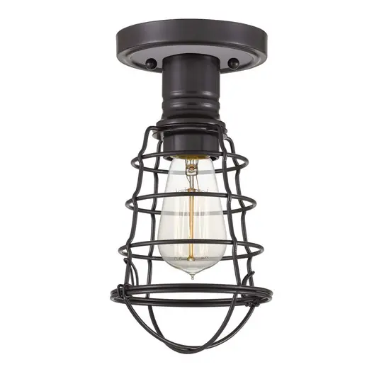 Plafoniera Mixon con gabbia in metallo, Bronz Di Tendenza