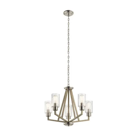 Lampada a sospensione Deryn, a 5 luci, grigio antico Subito Disponibile