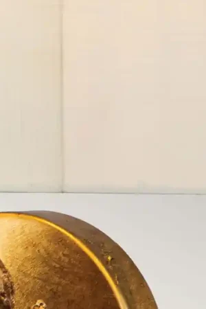 Compra Oggi Stesso Swirl Grande applique con paralume in lino, finitura in lamina d‘oro