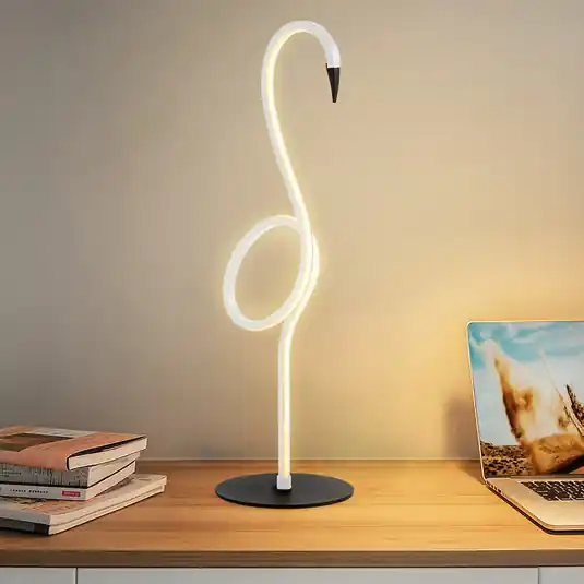 Offerta Speciale Lampada da tavolo LED Flamingo, bianco, metallo, altezza 50 cm
