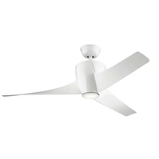 Ultimissimo Modello Ventilatore da soffitto a LED Phree 56, a tre pale, bianco