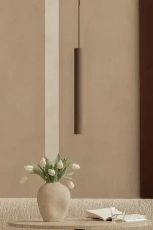 Offerta Limitata Lampada a sospensione Audo Tubulaire, altezza 48 cm, bronzo, alluminio