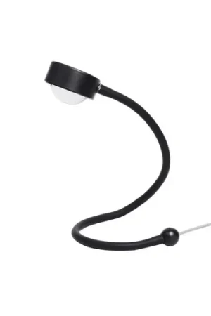 LightMe lampada da tavolo Powerlens Snake, nera, braccio flessibile Affare