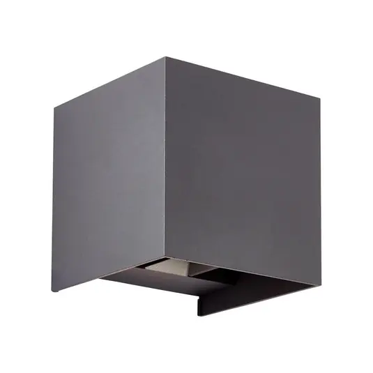 Applique da esterno a LED Hilly, altezza 10 cm, grigio scuro, metallo Reso Gratuito