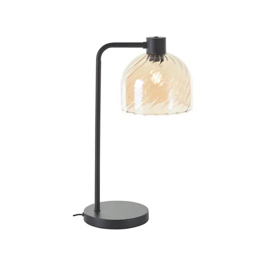 Spedizione Espresso Lampada da tavolo Casto, altezza 54 cm, ambra, vetro/metallo