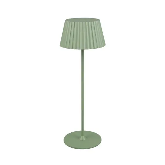 Lampada LED da tavolo Suarez, verde, altezza 39 cm, metallo Prezzo Ridotto